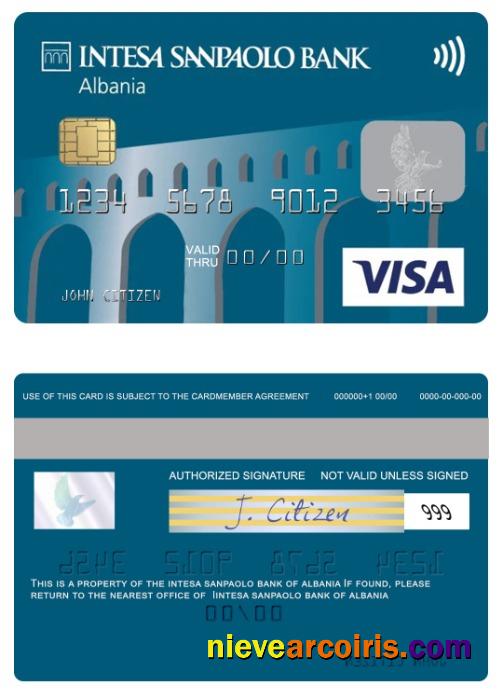 Albania Intesa Sanpaolo Bank visa card